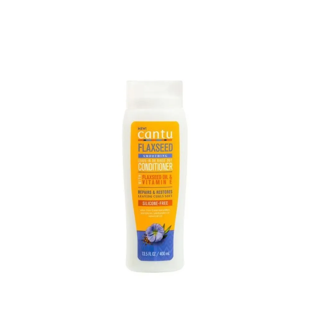 Cantu Flaxseed Smoothing Leave-In or Rinse Out Conditioner 400ml