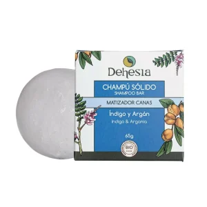 Dehesia Champú Sólido BIO Matizador de Canas con Índigo y Argán 65g