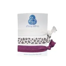Zazzy Bandz Cintas Blanco-Leopardo-Granate