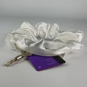 Soulta Scrunchie Secret de Satén Blanca