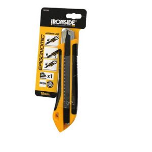 CUTTER ABS+TPR AUTOBLOQUEO CUCHILLA 18MM IRONSIDE