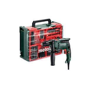 TALADRO PERCUTOR SBE 650W + MALETIN 78PZAS METABO