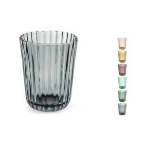 VASO VIDRIO COLOR GRABADO EMILY SURTIDO 24CL