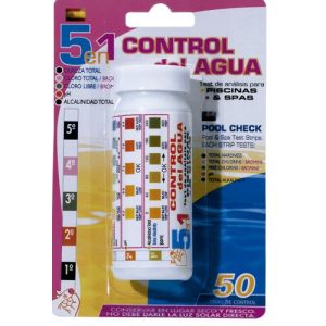 TIRAS ANALIZADORAS DE CLORO Y PH 50TIRITAS 5BANDAS