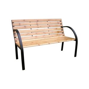 BANCO JARDIN METALICO MADERA 122X60X80CM