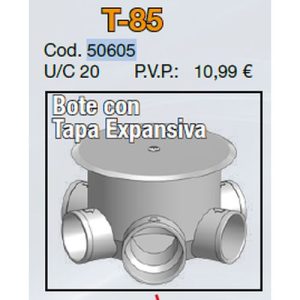 BOTE SIFONICO TAPA EXPANSIVA T-85 TUBO Ø110 40-50