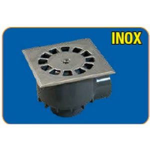 SUMIDERO INOX T-87I VH 10X10CM Ø50-40MM