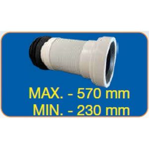 MANGUITO EXTENSIBLE WC T-118 230-570MM