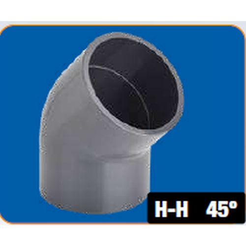 CODO PVC PRESION H-H 45º Ø25MM