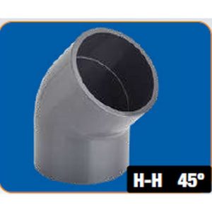 CODO PVC PRESION H-H 45º Ø32MM