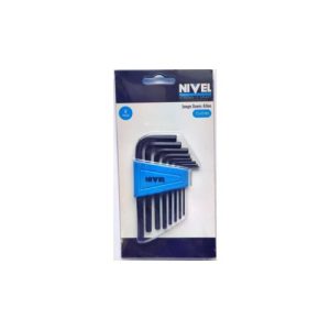JUEGO LLAVE ALLEN HEXAGONAL 1,5-6MM 8 PIEZAS NIVEL