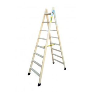 ESCALERA TIJERA MADERA 8+8 PELDAÑOS