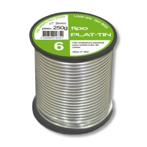 ESTAÑO EN ROLLO SN CU TIPO PLATA 6% 2MM 250GR