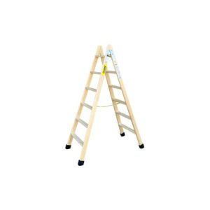 ESCALERA TIJERA MADERA 6+6 PELDAÑOS