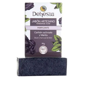 Dehesia Jabón Artesano Purificante Bio con Carbón Activado y Menta 90g