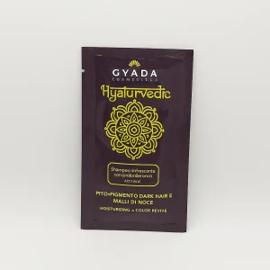 Muestra Curly Friendly Fito-Pigmentación de Cáscara de Nuez para Cabello Oscuro Hyalurvediq Gyada 10ml