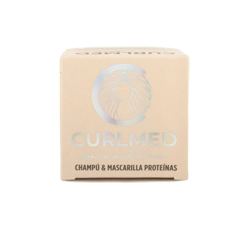 CurlMed Champú + Mascarilla Sólido Proteínas Todo Tipo de Cabellos 70g - Imagen 2