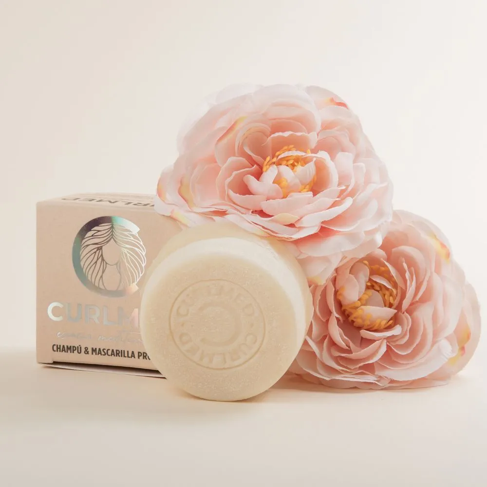 CurlMed Champú + Mascarilla Sólido Proteínas Todo Tipo de Cabellos 70g - Imagen 4